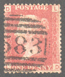 Great Britain Scott 33 Used Plate 76 - LD - Click Image to Close